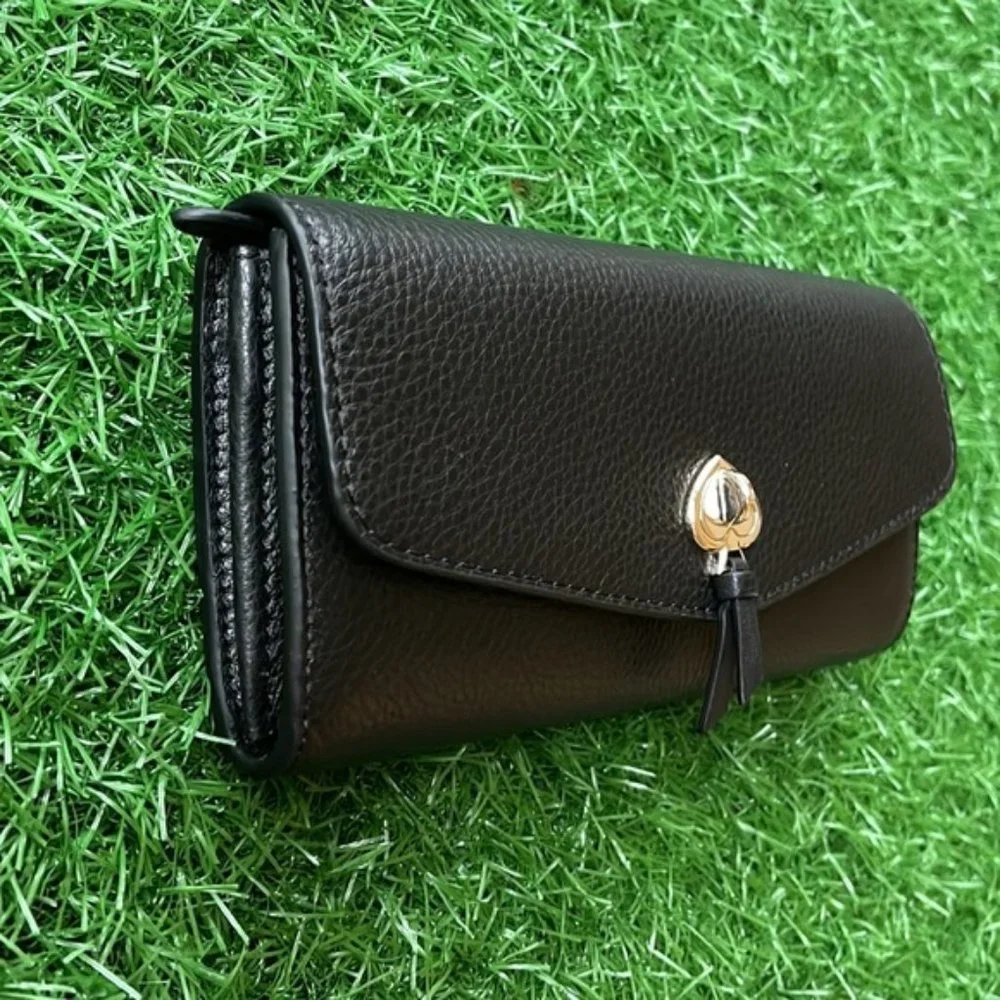 Kate Spade Marti Large Slim Flap Wallet Black - Picture 3 of 16